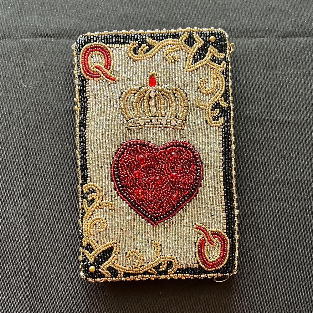 Mary Frances Regal Heart Beaded Bag
